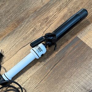 White and Black Curling Iron
